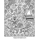Simple polka dot design coloring sheet