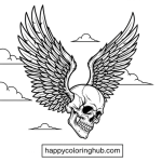 Skull adult coloring pages