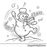 Snowman coloring pages music