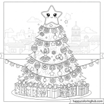 Spanish christmas tree coloring pages