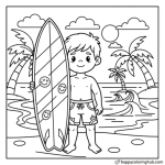 Summer coloring pages for boys