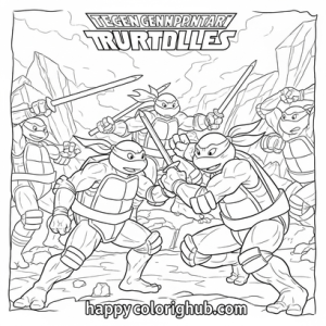 Teenage mutant ninja turtles coloring pages free printable