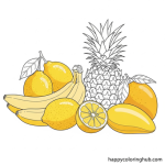 The color yellow coloring pages