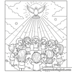 The holy ghost helps me coloring page