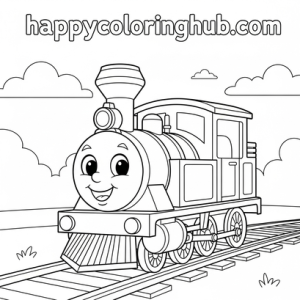 Toddler coloring pages of train engine, car and caboose