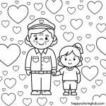 Veterans day thank you printable coloring pages