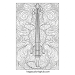 Violin coloring in pages