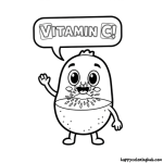 Vitamin food coloring page 2nd grade