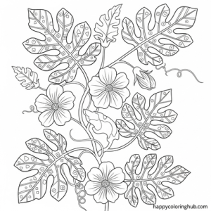 Watermelon life cycle color page free