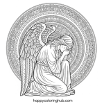 Weeping angel coloring page