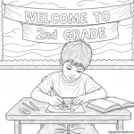 Welcome to 2nd grade coloring page