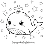 Whale coloring pages free