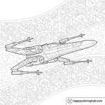X wing fighter coloring pages