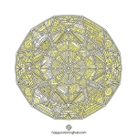 Yellow coloring page free