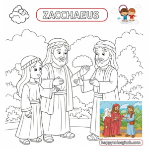 Zacchaeus coloring page preschool – Happy Coloring Hub – Free Printable ...