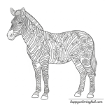 Zebra coloring pages for kids
