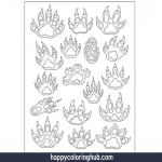 Zoo animal tracks coloring pages