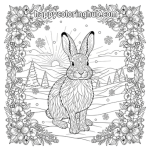 Arctic animals coloring page