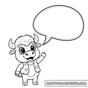 Buffalo (bison) plains coloring sheet