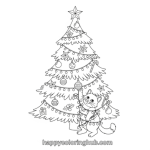Christmas tree coloring page