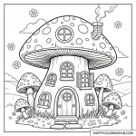 Free mushroom coloring pages