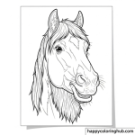 Free printable clydesdale horse coloring pages