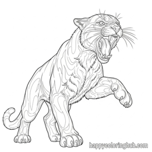 Free printable cougar (mountain lion) pages