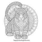 Jaguar amazon rainforest coloring page