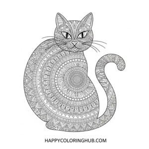 Panther black cat coloring sheet