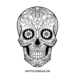 Sugar skull color page
