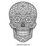 Sugar skulls colouring