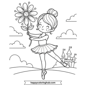 Ballet dancer coloring page