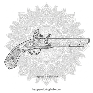Black powder coloring page