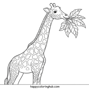 Giraffe coloring page
