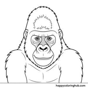 Gorilla coloring page