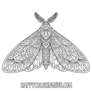 Graffiti moths coloring pages