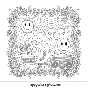 Kidcore coloring page