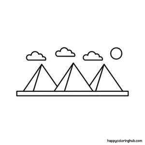 Pyramids coloring page