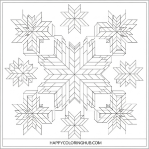 Quilting designs coloring page