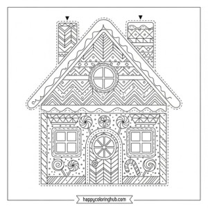 Scissor skills christmas coloring page