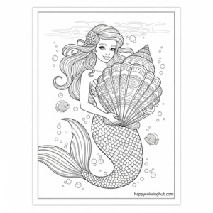 Shells coloring page