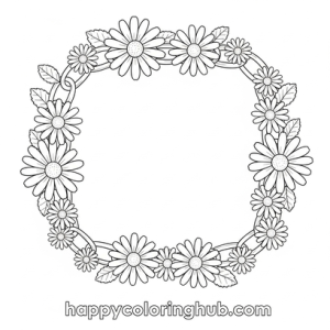 Stress relief flowers coloring page