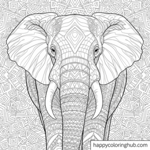 African safari coloring page