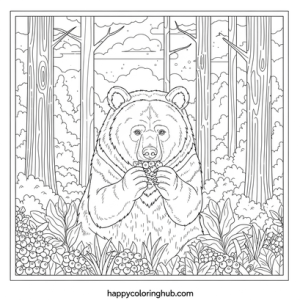 Bear coloring page