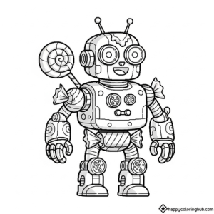 Beautiful pixel art candy coloring page