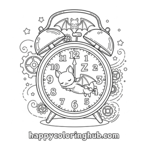Dark fantasy watches coloring pages