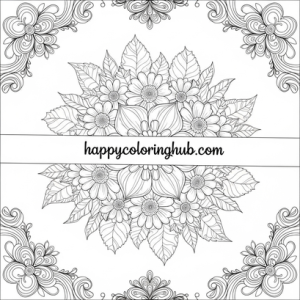 Flower arranging coloring page