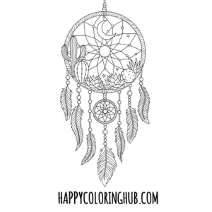 Funny boho deserts coloring page