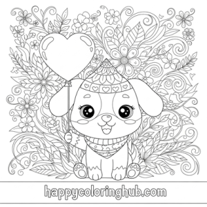 Funny kawaii fashion coloring page