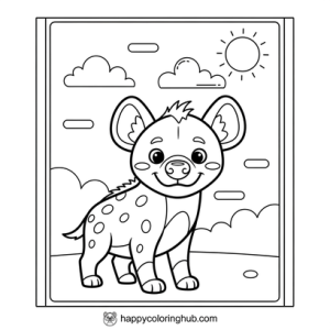 Hyena coloring page